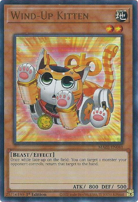 Wind-Up Kitten [MAZE-EN041] Ultra Rare | Odin's Place