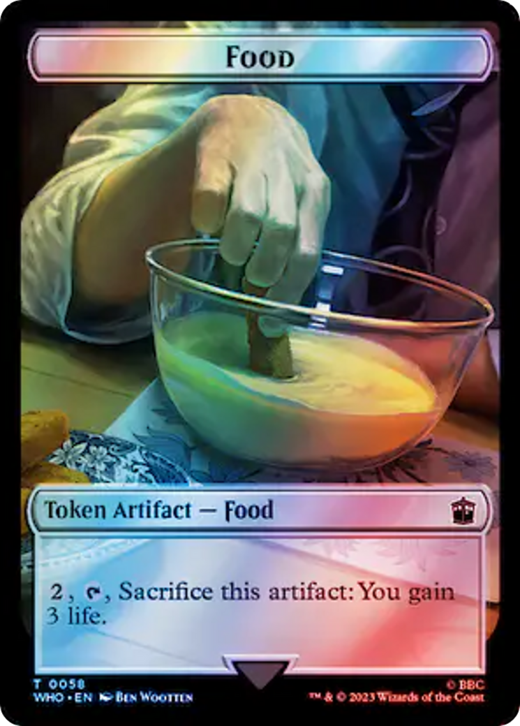 Human (0038) // Food (0058) Double-Sided Token (Surge Foil) [Doctor Who Tokens] | Odin's Place