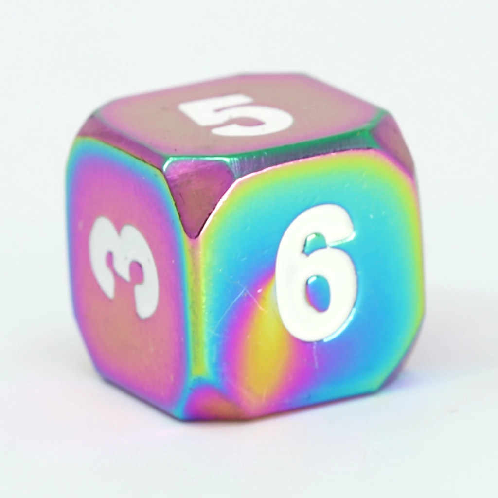 Die Hard Dice Scorched Rainbow White D6 Set (6) | Odin's Place