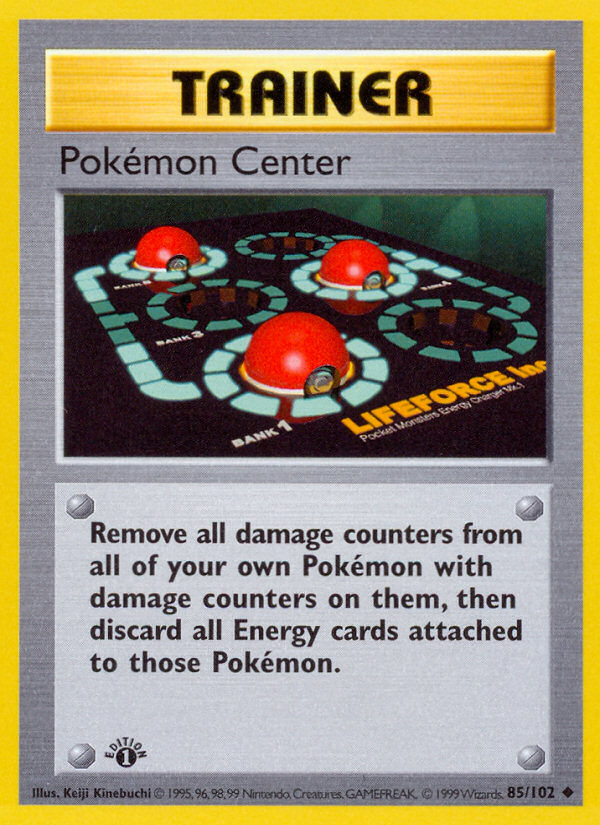 Pokemon Center (85/102) (Shadowless) [Base Set 1st Edition] | Odin's Place