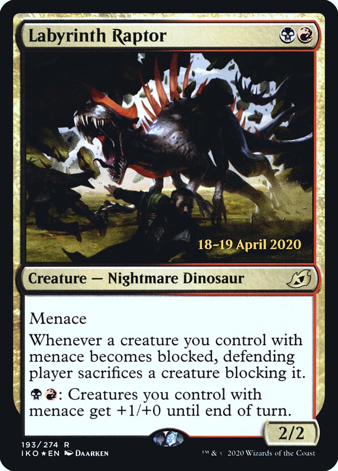 Labyrinth Raptor [Ikoria: Lair of Behemoths Prerelease Promos] | Odin's Place