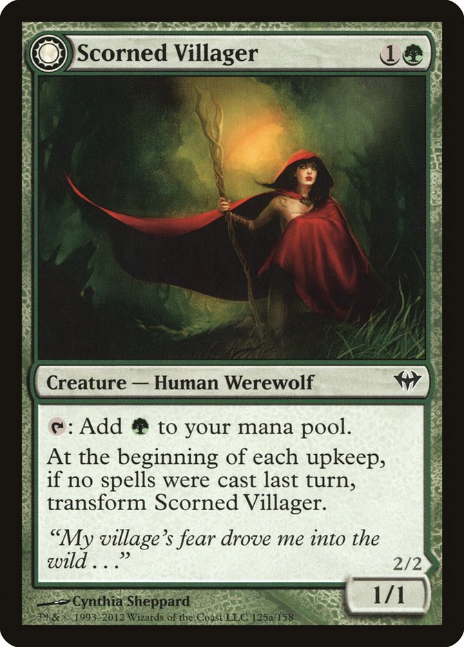 Scorned Villager // Moonscarred Werewolf [Dark Ascension] | Odin's Place
