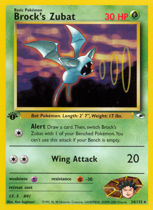 Brock's Zubat (24/132) [Gym Heroes 1st Edition] | Odin's Place