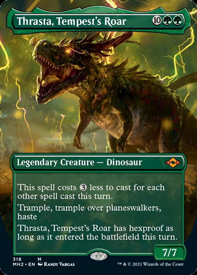 Thrasta, Tempest's Roar (Borderless Alternate Art) [Modern Horizons 2] | Odin's Place