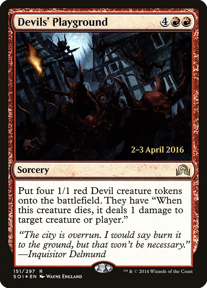 Devils' Playground (151) [Shadows over Innistrad Prerelease Promos] | Odin's Place