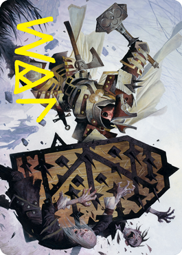 Estwald Shieldbasher Art Card (Gold-Stamped Signature) [Innistrad: Crimson Vow Art Series] | Odin's Place