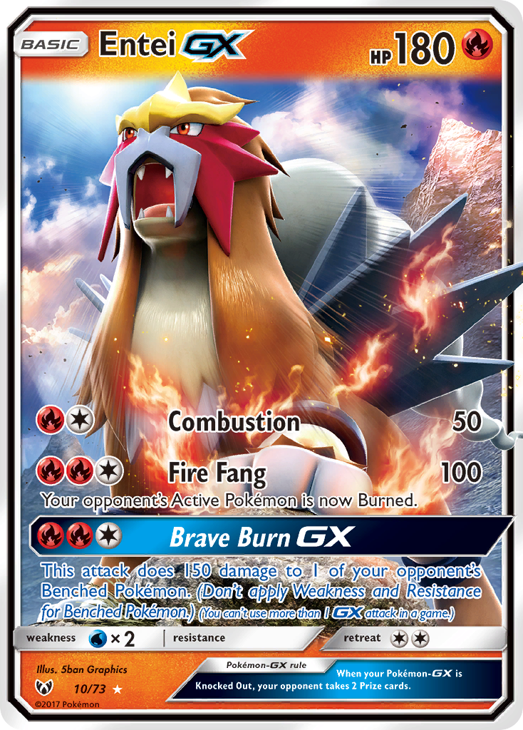 Entei GX (10/73) [Sun & Moon: Shining Legends] | Odin's Place