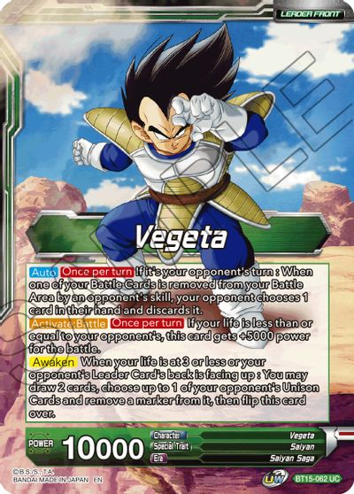 Vegeta // Vegeta, Destined Confrontation (BT15-062) [Saiyan Showdown] | Odin's Place