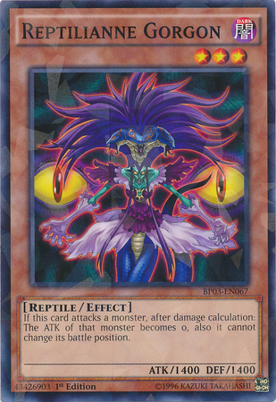 Reptilianne Gorgon [BP03-EN067] Shatterfoil Rare | Odin's Place