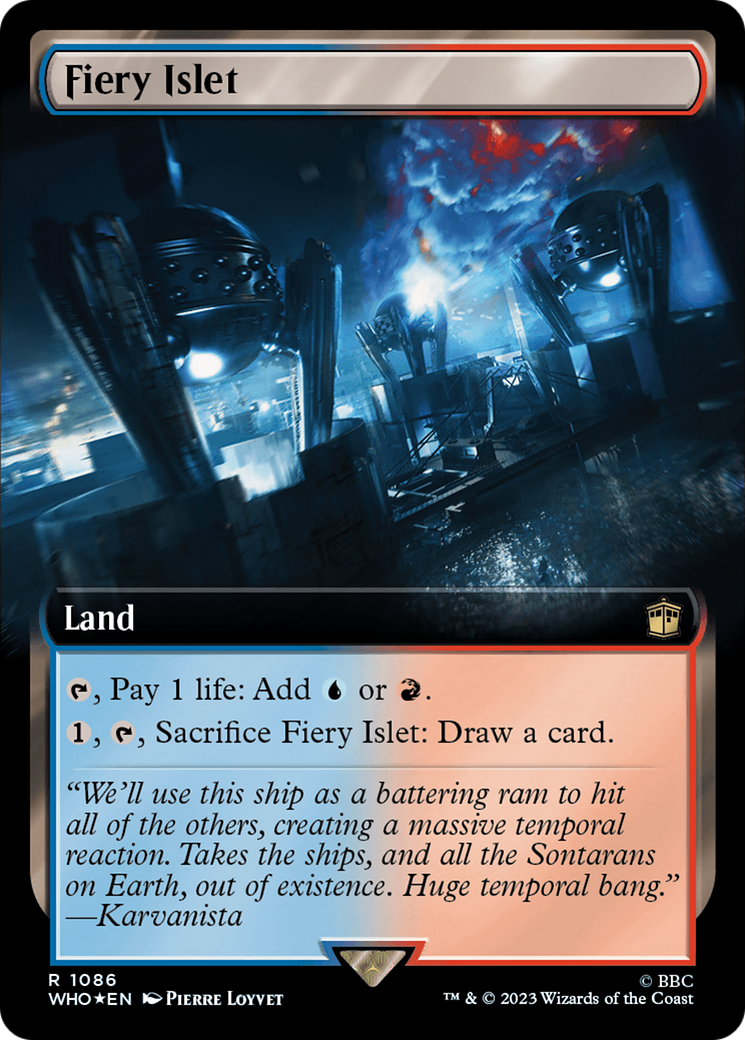 Fiery Islet (Extended Art) (Surge Foil) [Doctor Who] | Odin's Place