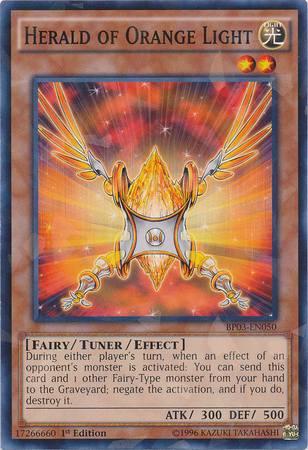 Herald of Orange Light [BP03-EN050] Shatterfoil Rare | Odin's Place