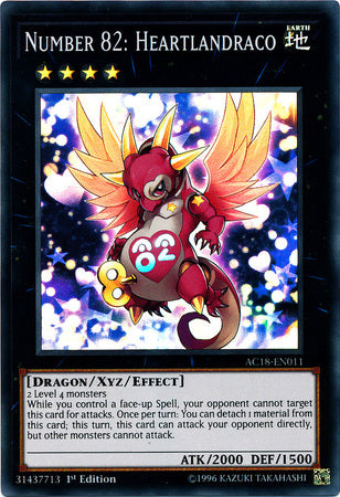 Number 82: Heartlandraco [AC18-EN011] Super Rare | Odin's Place