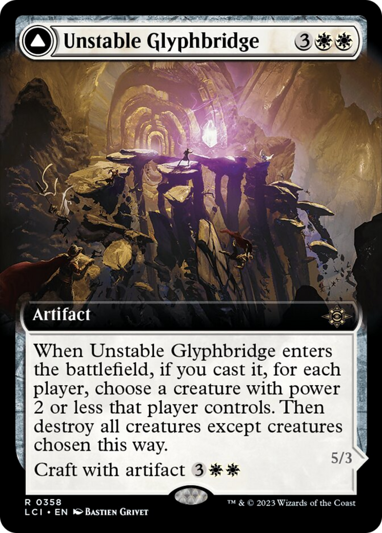 Unstable Glyphbridge // Sandswirl Wanderglyph (Extended Art) [The Lost Caverns of Ixalan] | Odin's Place