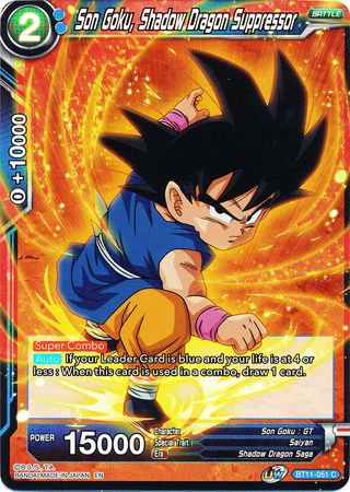 Son Goku, Shadow Dragon Suppressor (BT11-051) [Vermilion Bloodline 2nd Edition] | Odin's Place