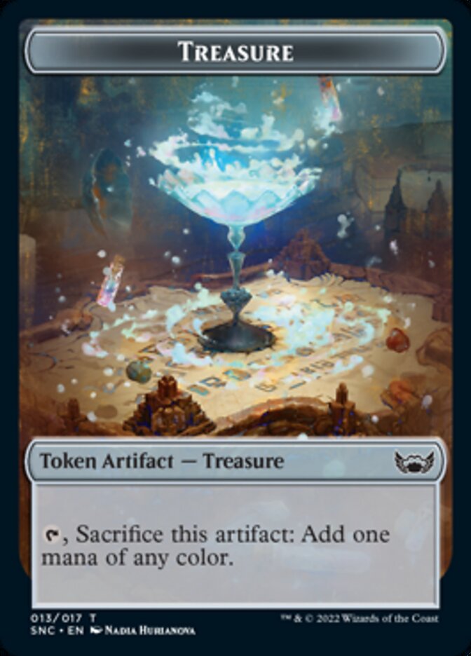 Treasure (013) // Rhino Warrior Double-Sided Token [Streets of New Capenna Tokens] | Odin's Place