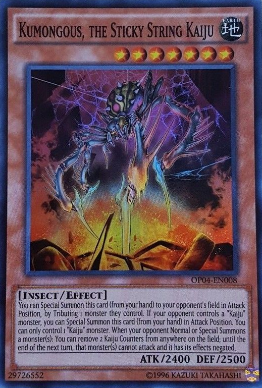 Kumongous, the Sticky String Kaiju [OP04-EN008] Super Rare | Odin's Place