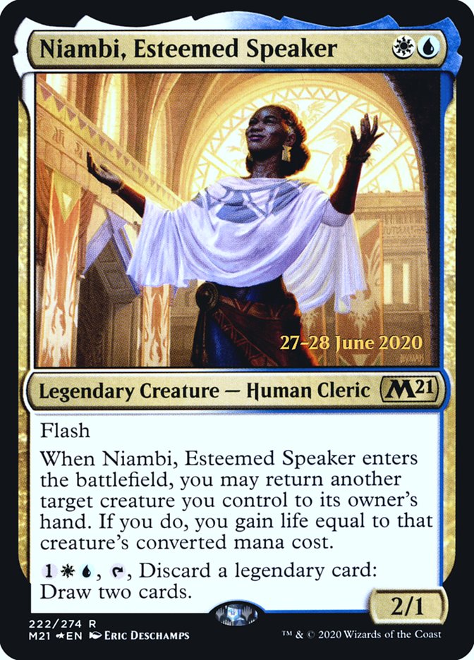 Niambi, Esteemed Speaker [Core Set 2021 Prerelease Promos] | Odin's Place