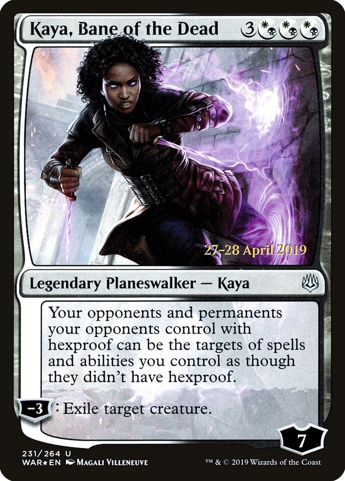 Kaya, Bane of the Dead (231) [War of the Spark Prerelease Promos] | Odin's Place