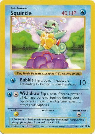 Squirtle (63/102) [Base Set Shadowless Unlimited] | Odin's Place