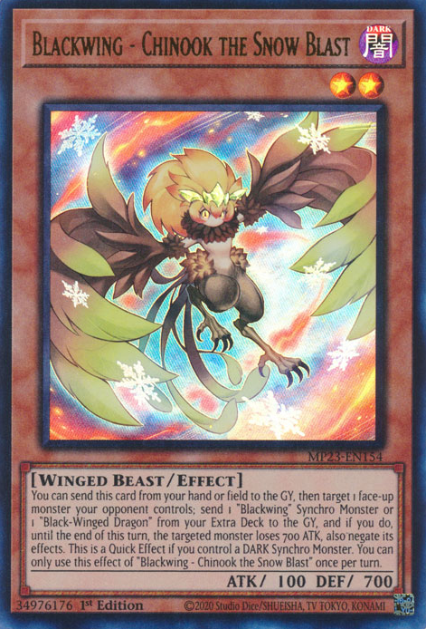 Blackwing - Chinook the Snow Blast [MP23-EN154] Ultra Rare | Odin's Place