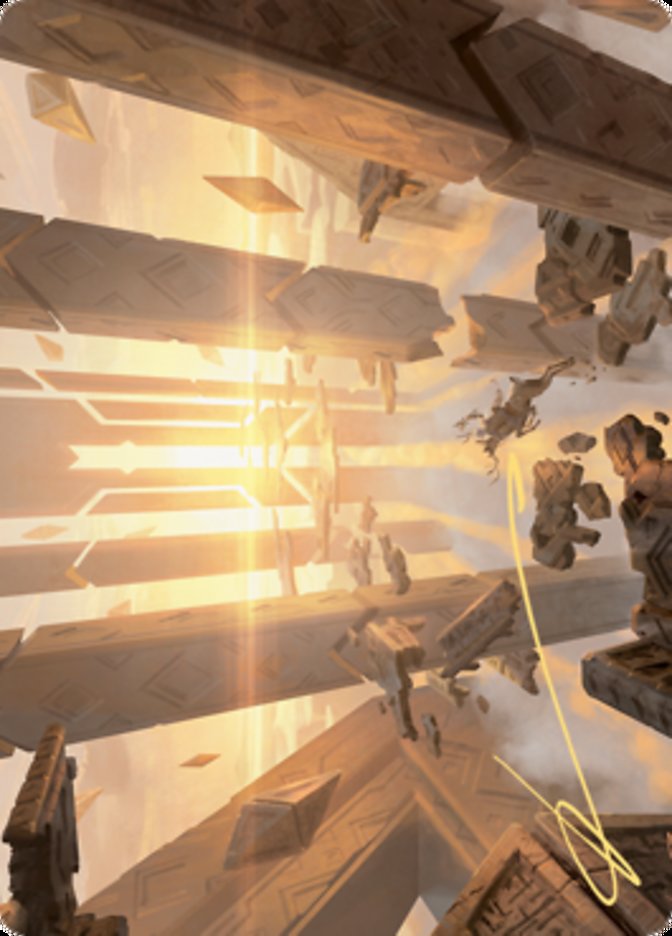Skyclave Basilica Art Card (Gold-Stamped Signature) [Zendikar Rising Art Series] | Odin's Place