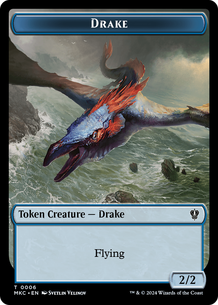 Drake // Koma's Coil Double-Sided Token [Murders at Karlov Manor Commander Tokens] | Odin's Place