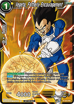 Vegeta, Fatherly Encouragement (Unison Warrior Series Boost Tournament Pack Vol. 7) (P-372) [Tournament Promotion Cards] | Odin's Place