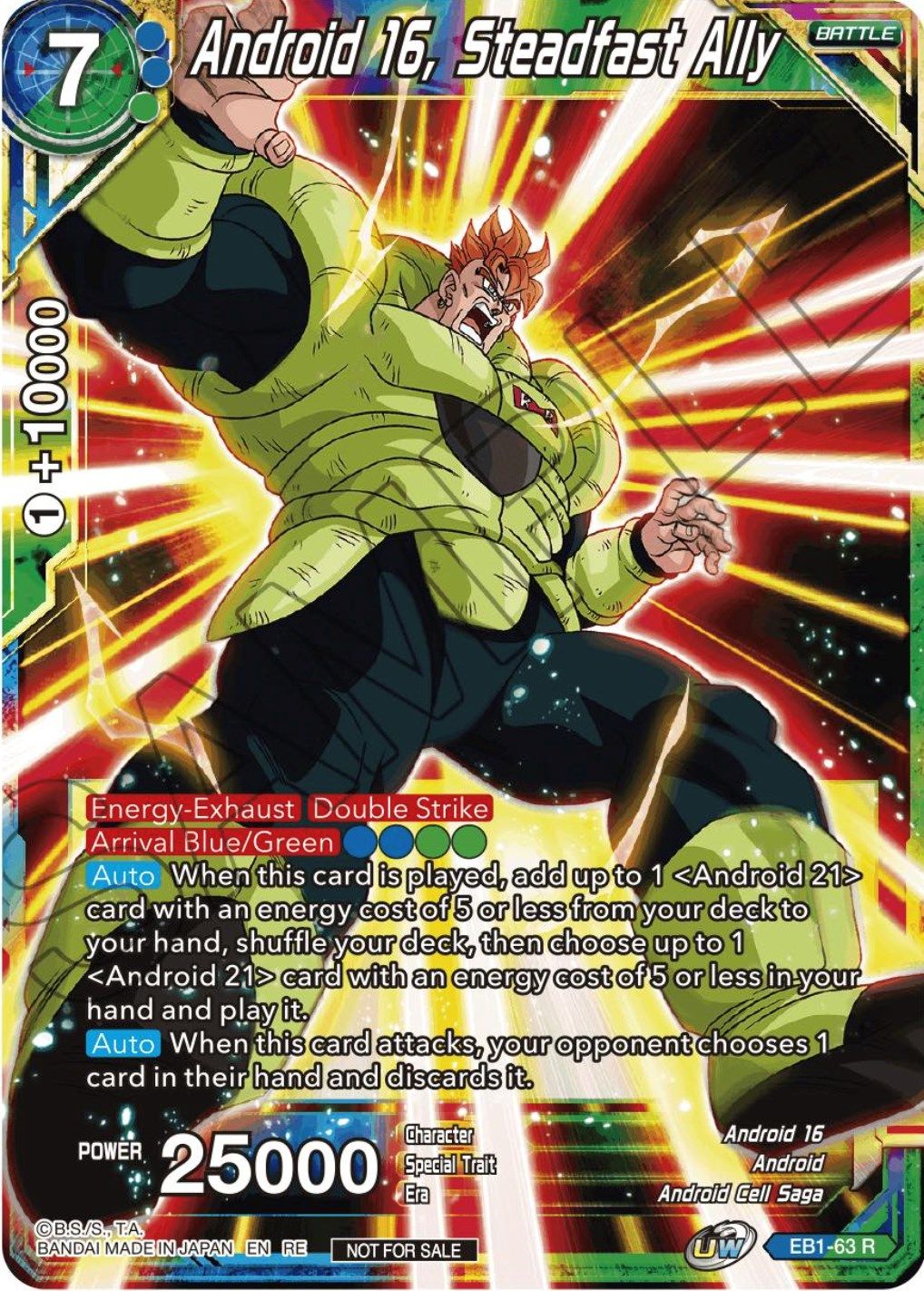 Android 16, Steadfast Ally (Championship Selection Pack 2023 Vol.1) (EB1-63) [Tournament Promotion Cards] | Odin's Place