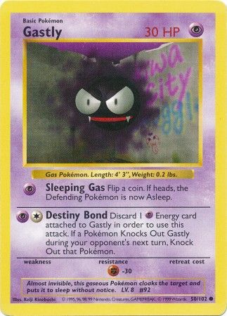 Gastly (50/102) [Base Set Shadowless Unlimited] | Odin's Place