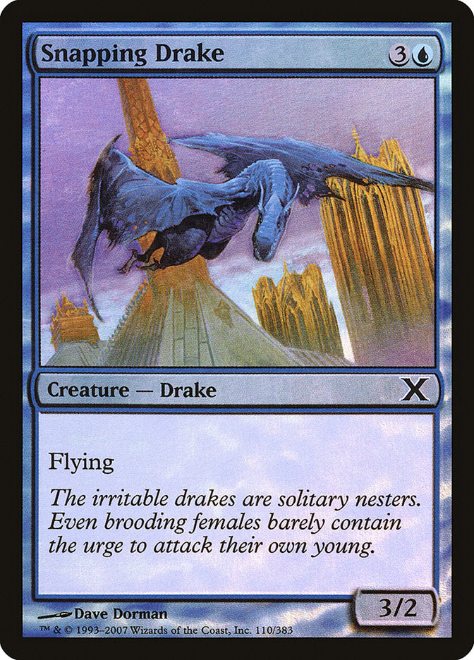Snapping Drake (Premium Foil) [Tenth Edition] | Odin's Place