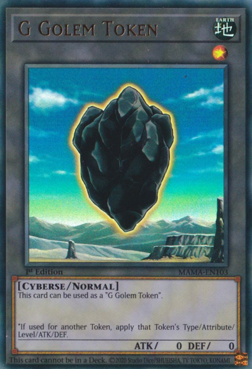 G Golem Token [MAMA-EN103] Ultra Rare | Odin's Place