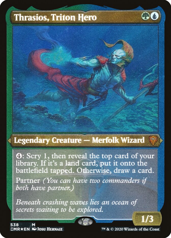 Thrasios, Triton Hero (Etched) [Commander Legends] | Odin's Place
