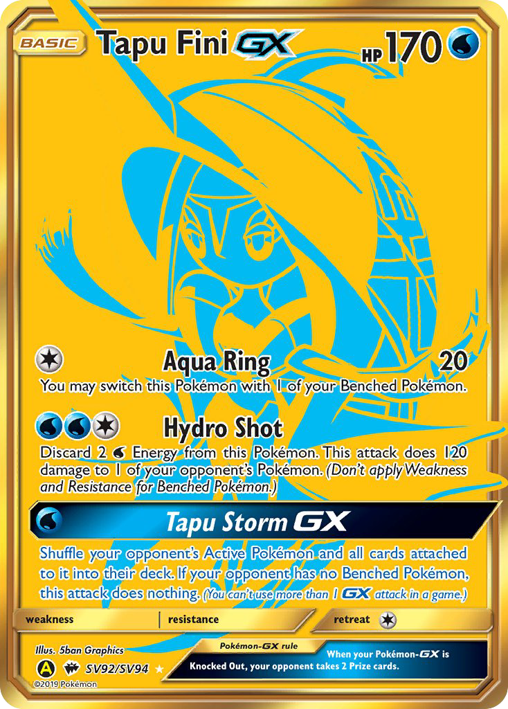 Tapu Fini GX (SV92/SV94) [Sun & Moon: Hidden Fates - Shiny Vault] | Odin's Place