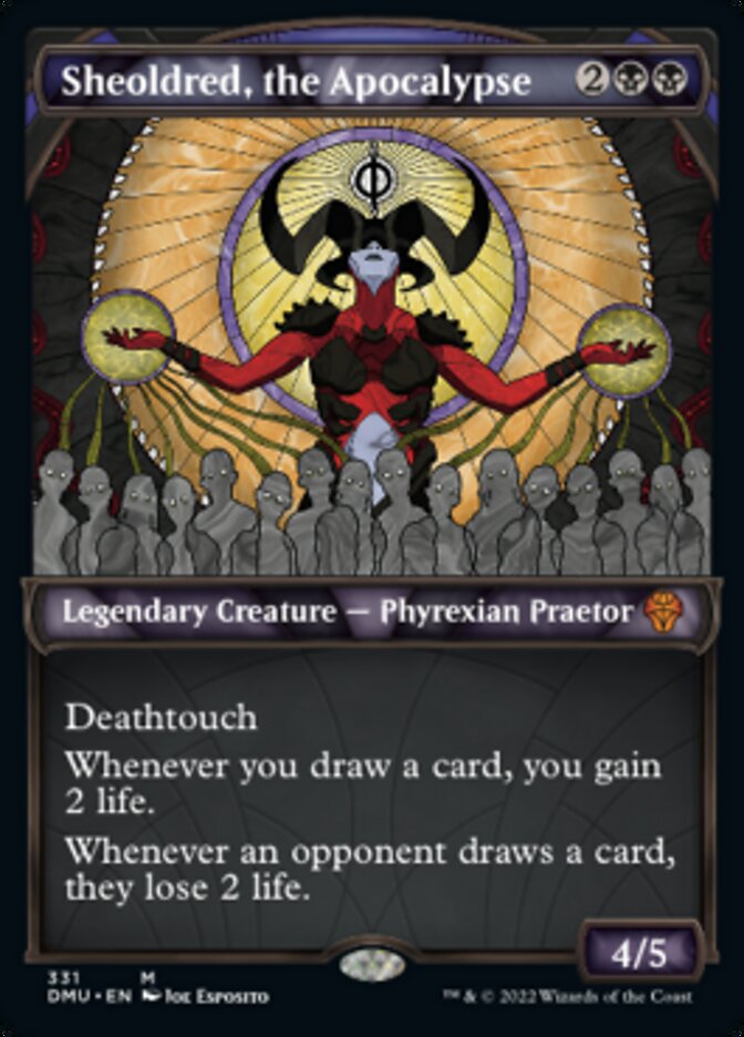 Sheoldred, the Apocalypse (Showcase Textured) [Dominaria United] | Odin's Place