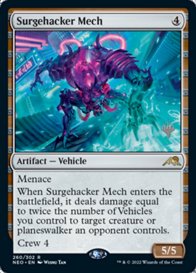Surgehacker Mech (Promo Pack) [Kamigawa: Neon Dynasty Promos] | Odin's Place