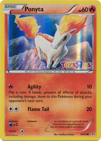 Ponyta (14/83) (Toys R Us Promo) [XY: Generations] | Odin's Place