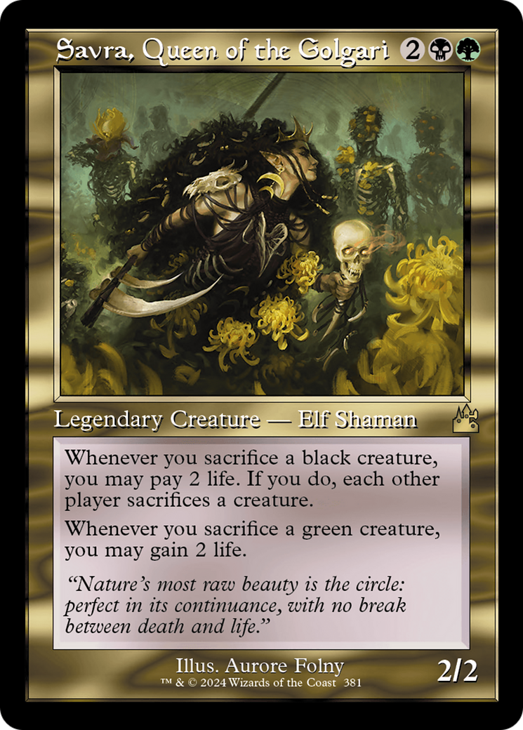 Savra, Queen of the Golgari (Retro Frame) [Ravnica Remastered] | Odin's Place