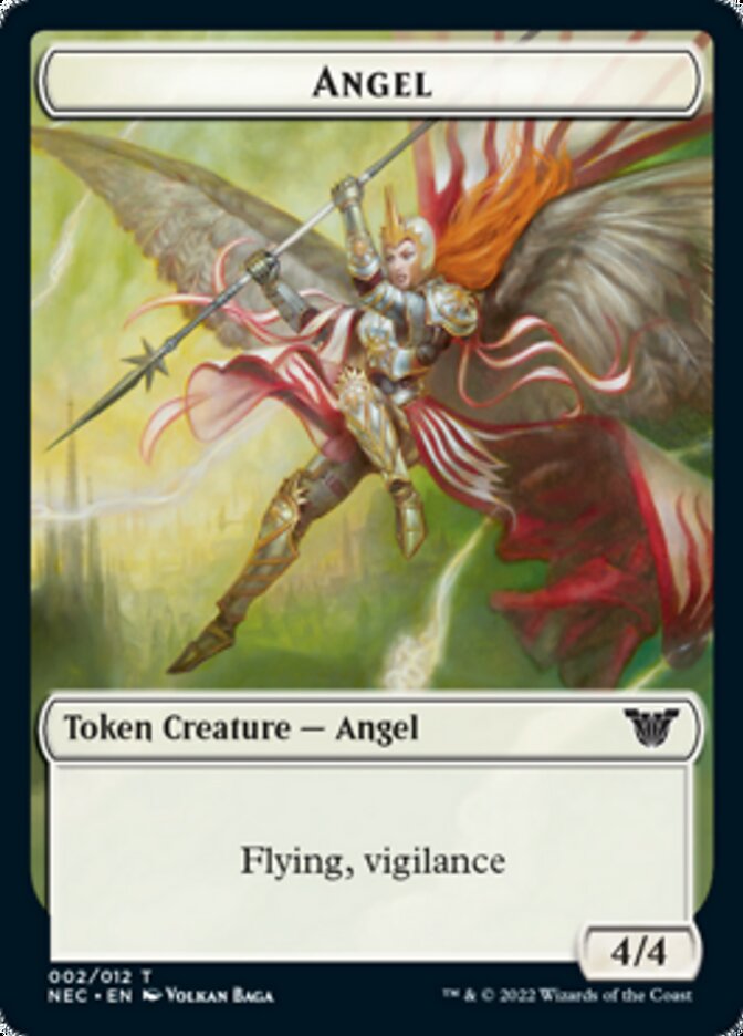Angel // Elephant Double-Sided Token [Kamigawa: Neon Dynasty Commander Tokens] | Odin's Place
