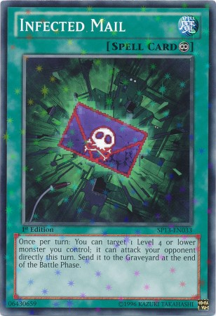 Infected Mail [SP13-EN033] Starfoil Rare | Odin's Place