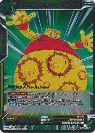 Botamo, Defender of Universe 6 (BT7-088_PR) [Assault of the Saiyans Prerelease Promos] | Odin's Place