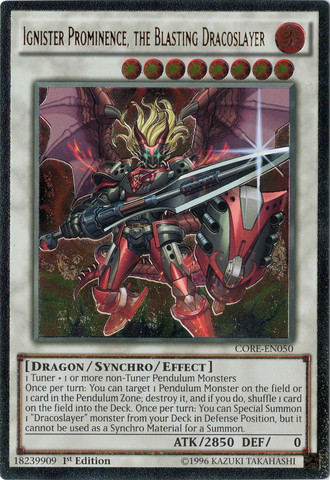 Ignister Prominence, the Blasting Dracoslayer [CORE-EN050] Ultimate Rare | Odin's Place