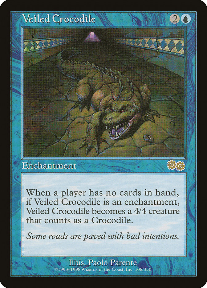 Veiled Crocodile (108) [Urza's Saga] | Odin's Place