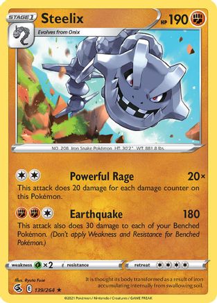 Steelix (139/264) (Theme Deck Exclusive) [Sword & Shield: Fusion Strike] | Odin's Place