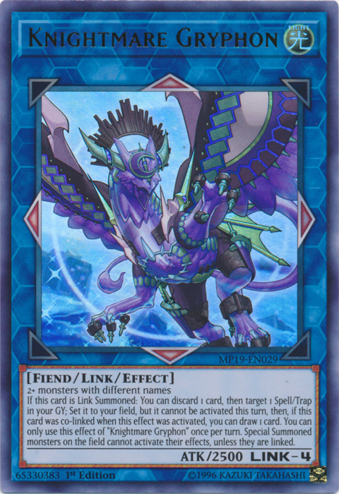 Knightmare Gryphon [MP19-EN029] Ultra Rare | Odin's Place