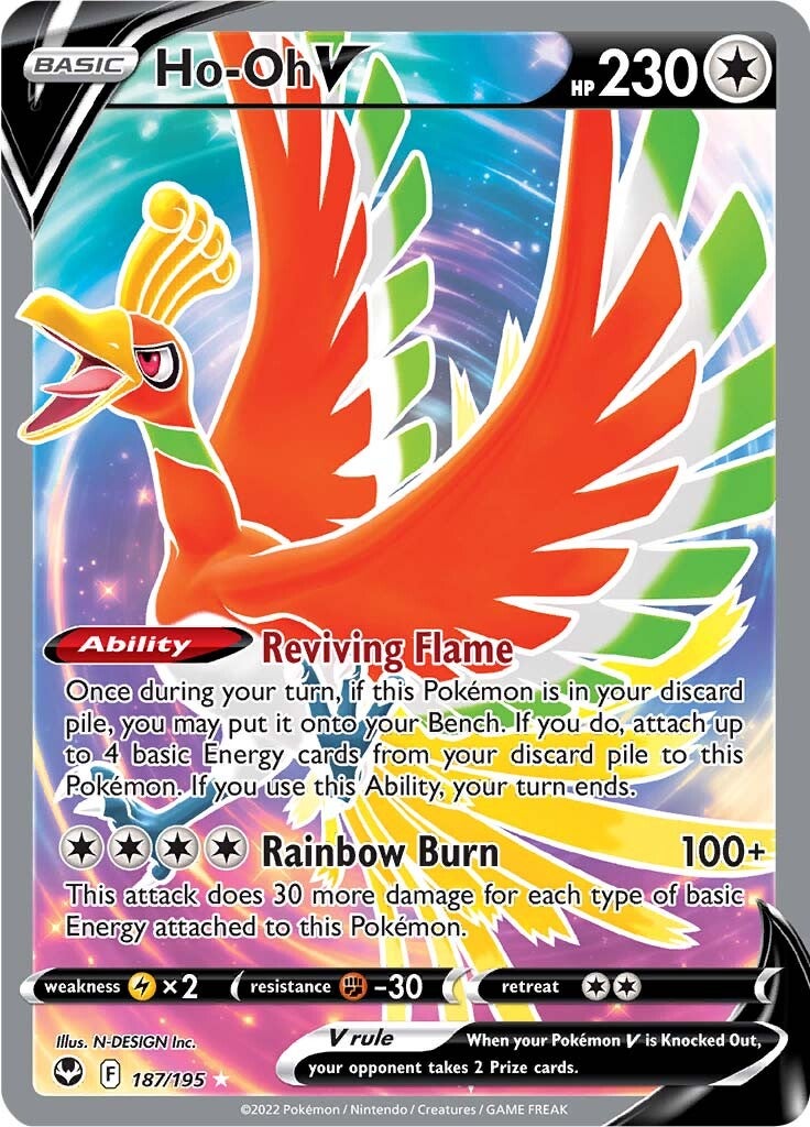 Ho-oh V (187/195) [Sword & Shield: Silver Tempest] | Odin's Place