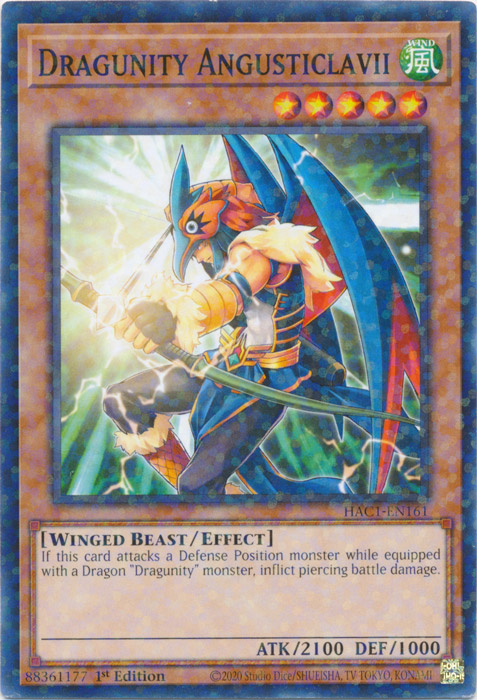 Dragunity Angusticlavii (Duel Terminal) [HAC1-EN161] Common | Odin's Place