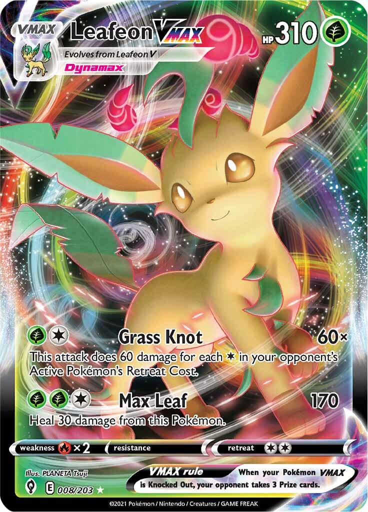 Leafeon VMAX (008/203) [Sword & Shield: Evolving Skies] | Odin's Place