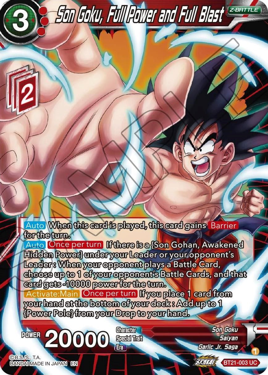 Son Goku, Full Power and Full Blast (BT21-003) [Wild Resurgence] | Odin's Place