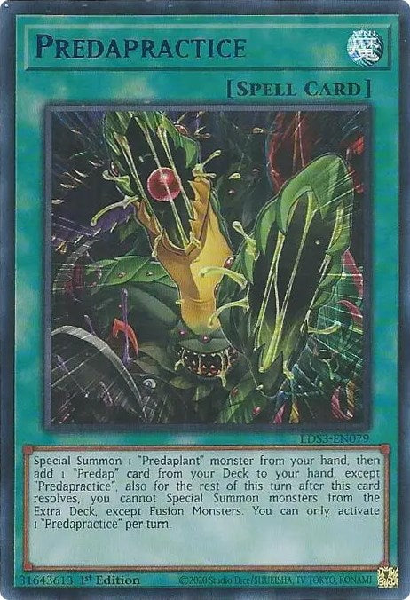 Predapractice (Blue) [LDS3-EN079] Ultra Rare | Odin's Place
