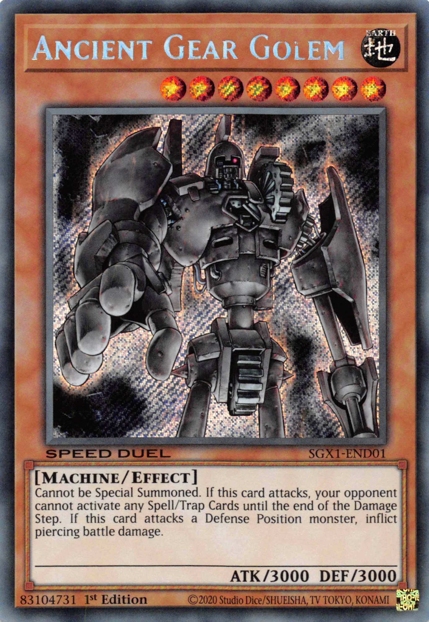 Ancient Gear Golem [SGX1-END01] Secret Rare | Odin's Place